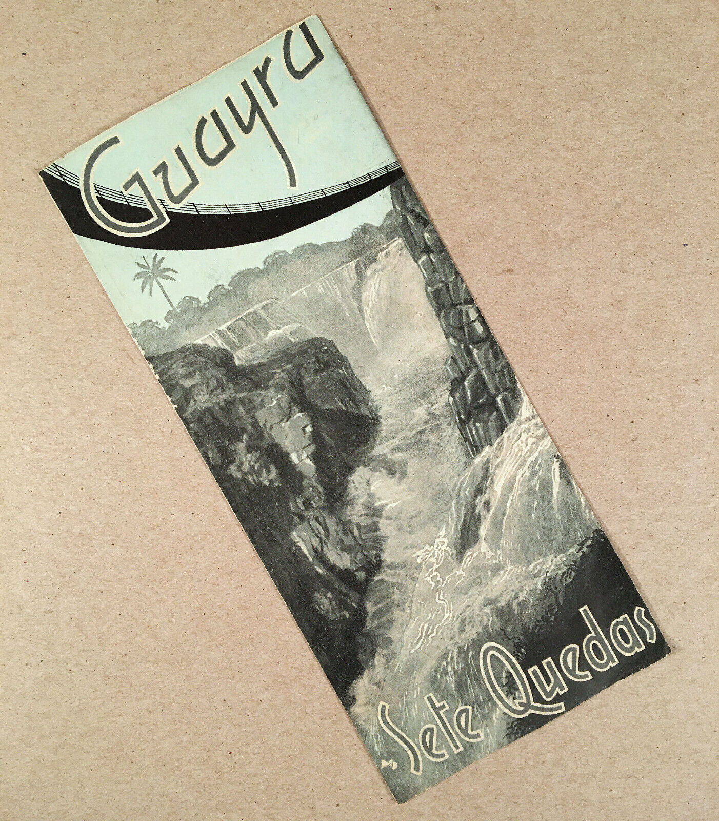 Paraguay Brazil GUAYRA GUAIRÁ FALLS SETE QUEDAS c.1920s-30s Travel Brochure