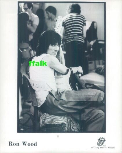 Press Photo: THE ROLLING STONES 8x10 B&W Ron Wood