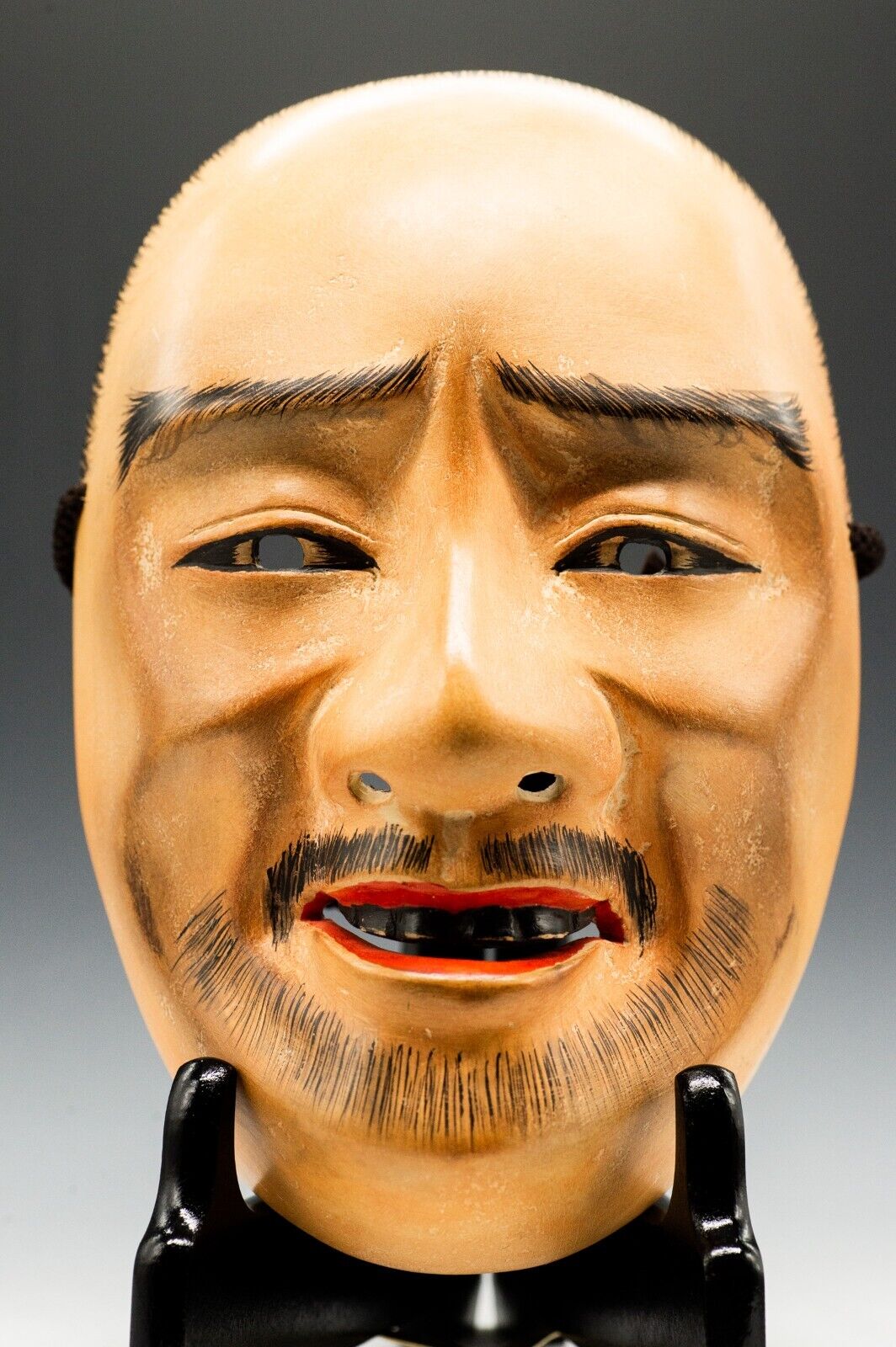 Wooden Antique Noh Mask Noh Men Shunkan 俊寛 Chino Made Japanese Antique Edo Meiji