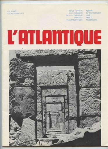 1972 The French Line L'Antlantique Magazine SS France De Grasse Parfums