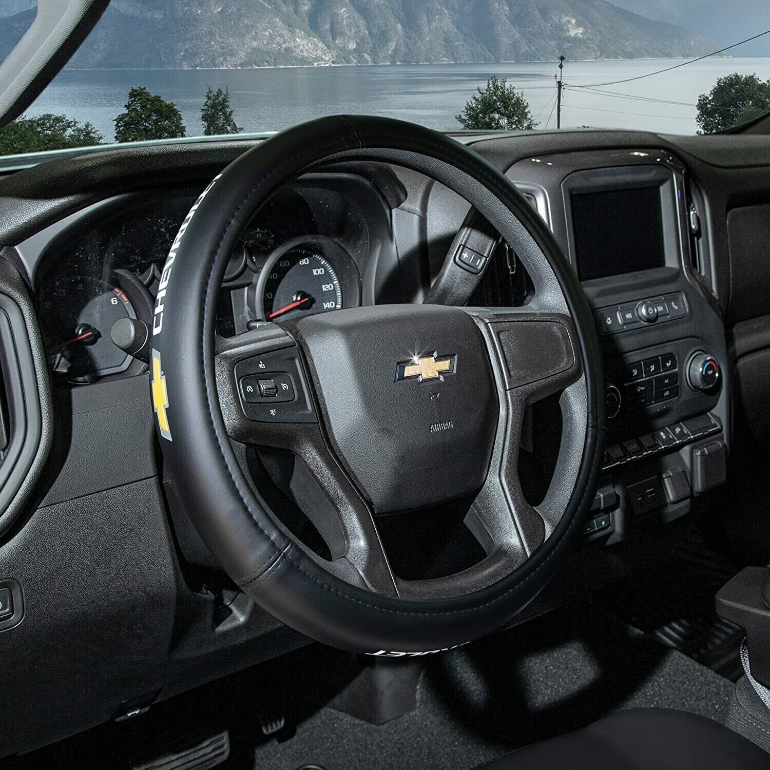 Chevrolet Premium Speed Grip Fits All Silverado Trucks Steering Wheel Cover Gift