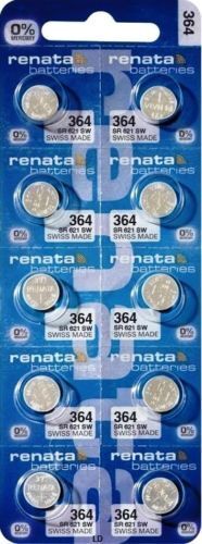 364 RENATA WATCH SR621SW BATTERY (10 piece) FREE SHIPPING Authorized Seller