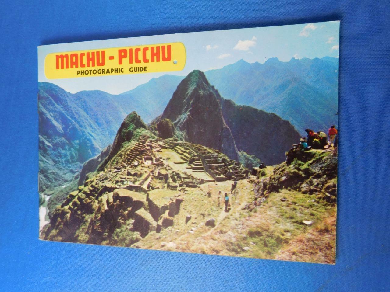 MACHU PICCHU PERU PHOTOGRAPHIC GUIDE SOUVENIR BOOK VINTAGE FOLD OUT POSTER