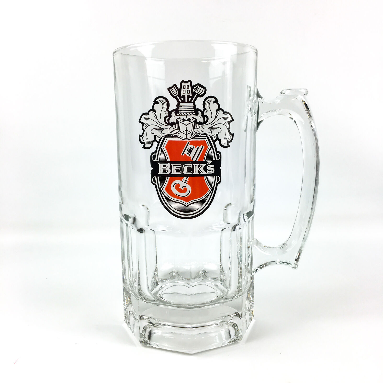 Vintage Becks Beer Stein Glass Mug German Gigantic Handle 8