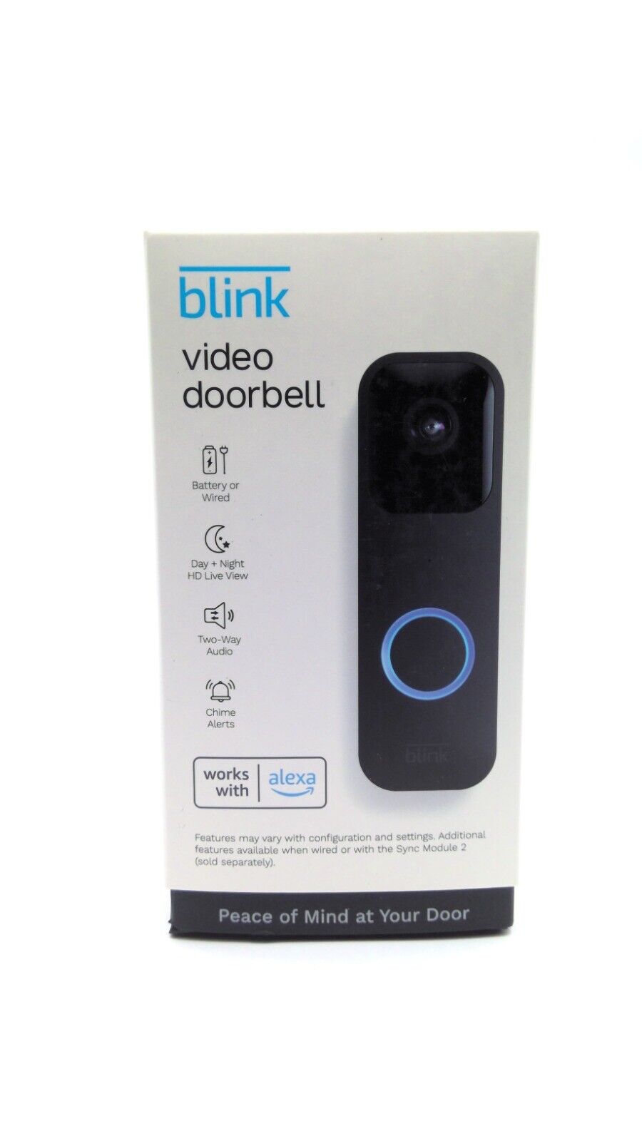 Blink Video Doorbell BDM00200U 1080p HD WiFi Wired or Wireless - Open Box