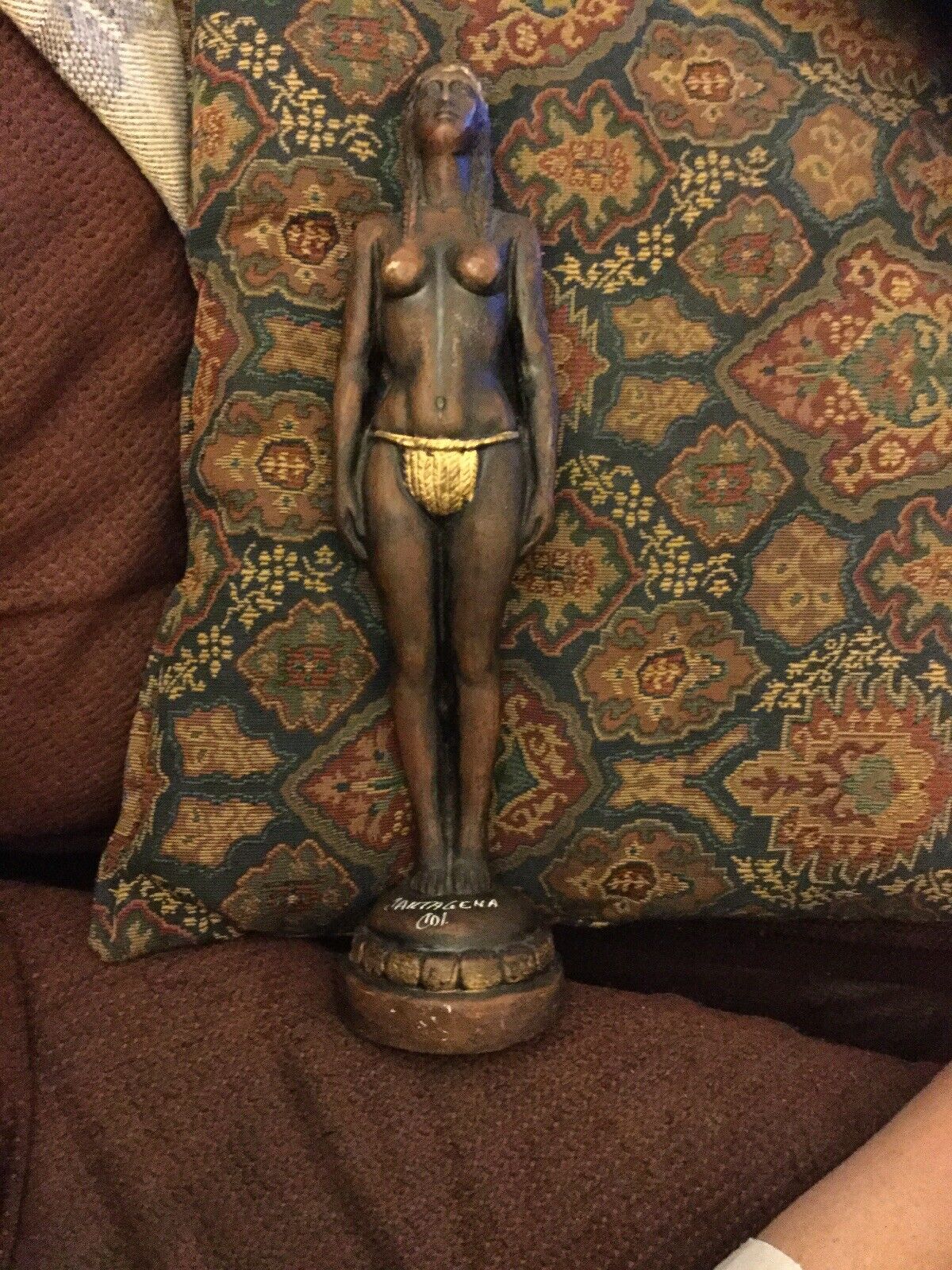 Vintage Cartagena, Columbia Hand Carved? Nude Statute Souvenir