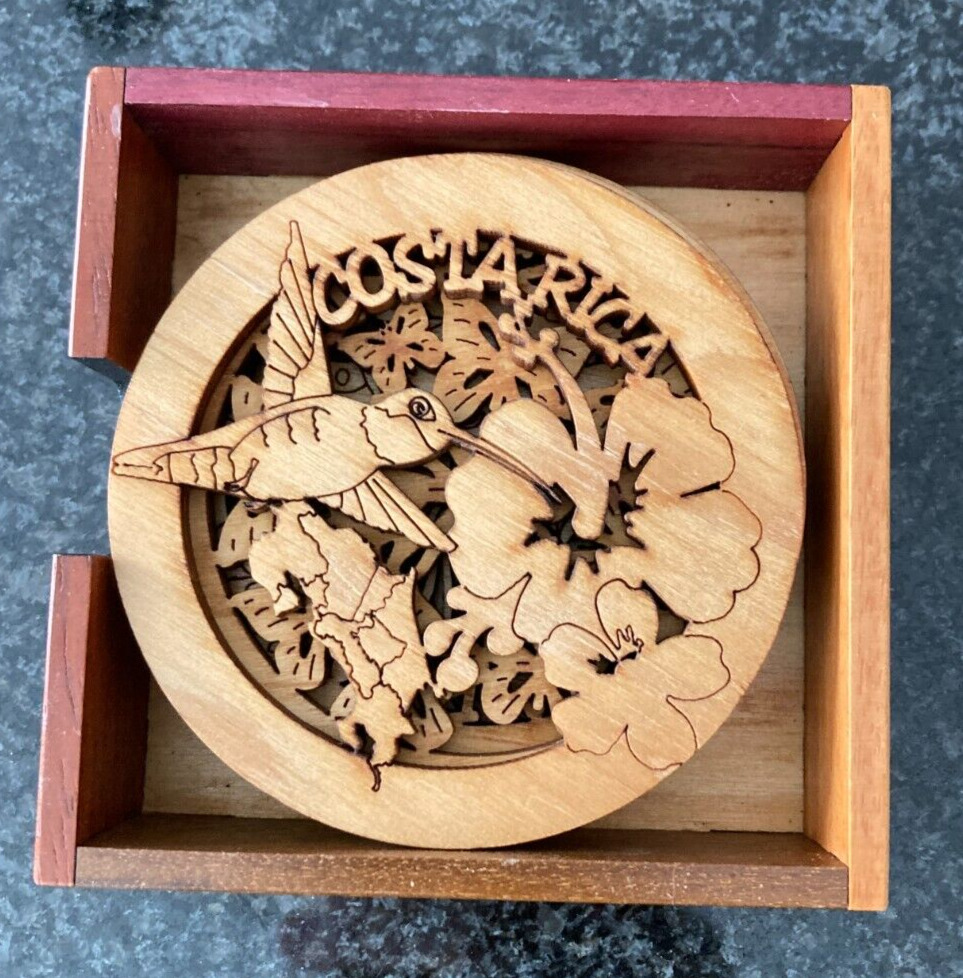 Costa Rica Wooden Coasters set of 5