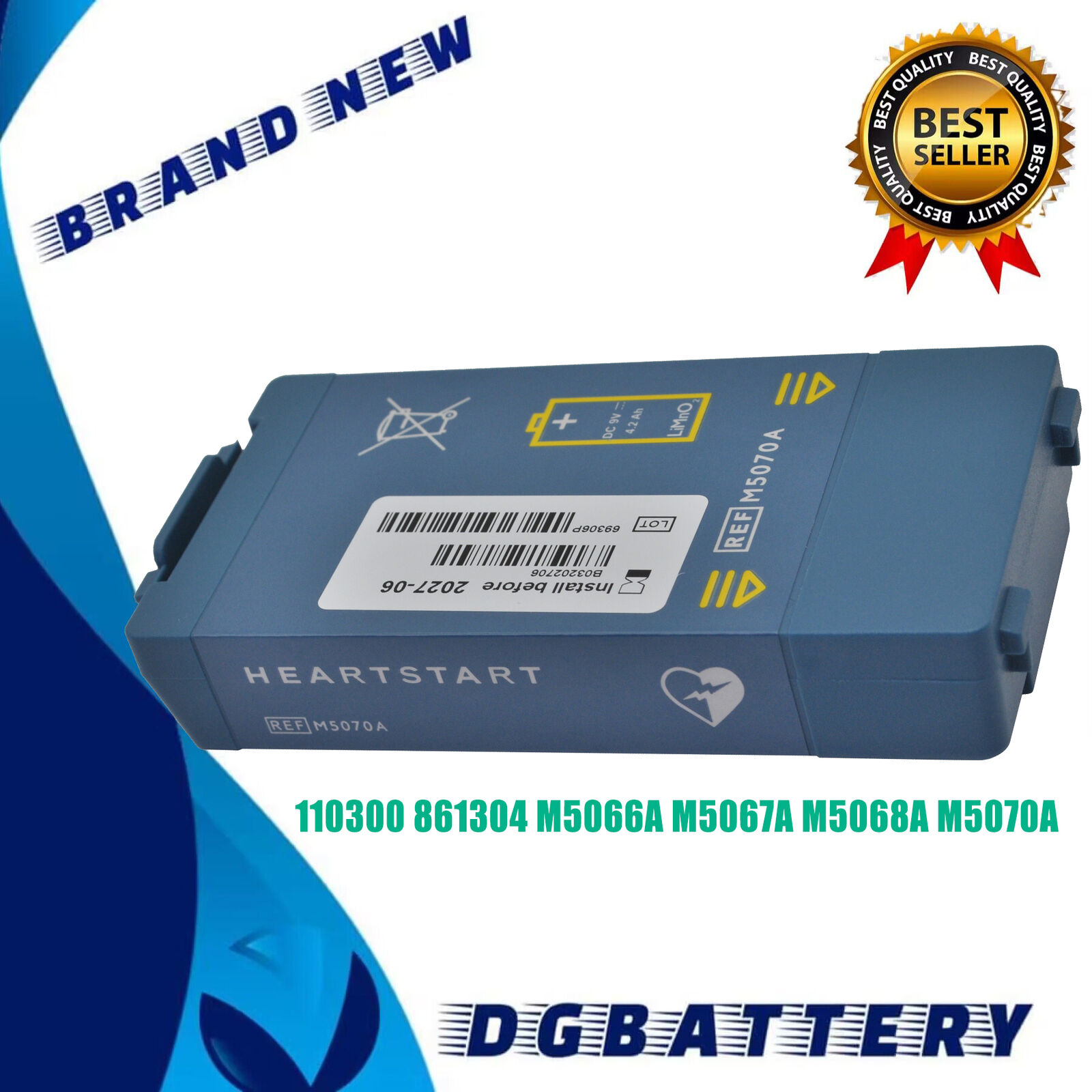New M5070A M5066A M5067A Battery for Philips HeartStart Home OnSite AED FRx HS1
