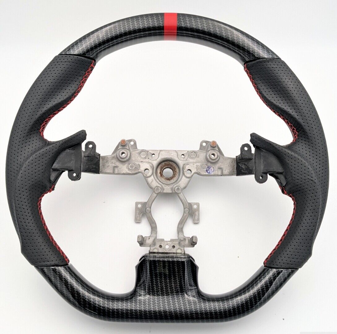 REVESOL Hydro Carbon Fiber Black FLAT Steering Wheel for 08-15 INFINITI G37 NEW