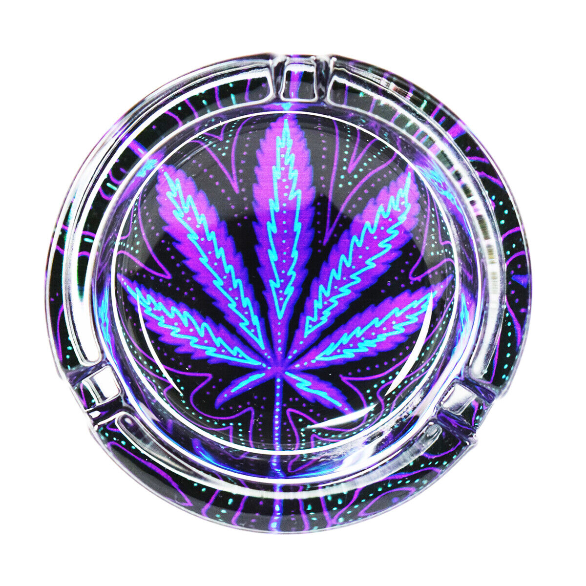 Glass POT LEAF ELECTRIC LEAF ASHTRAY - 3.3