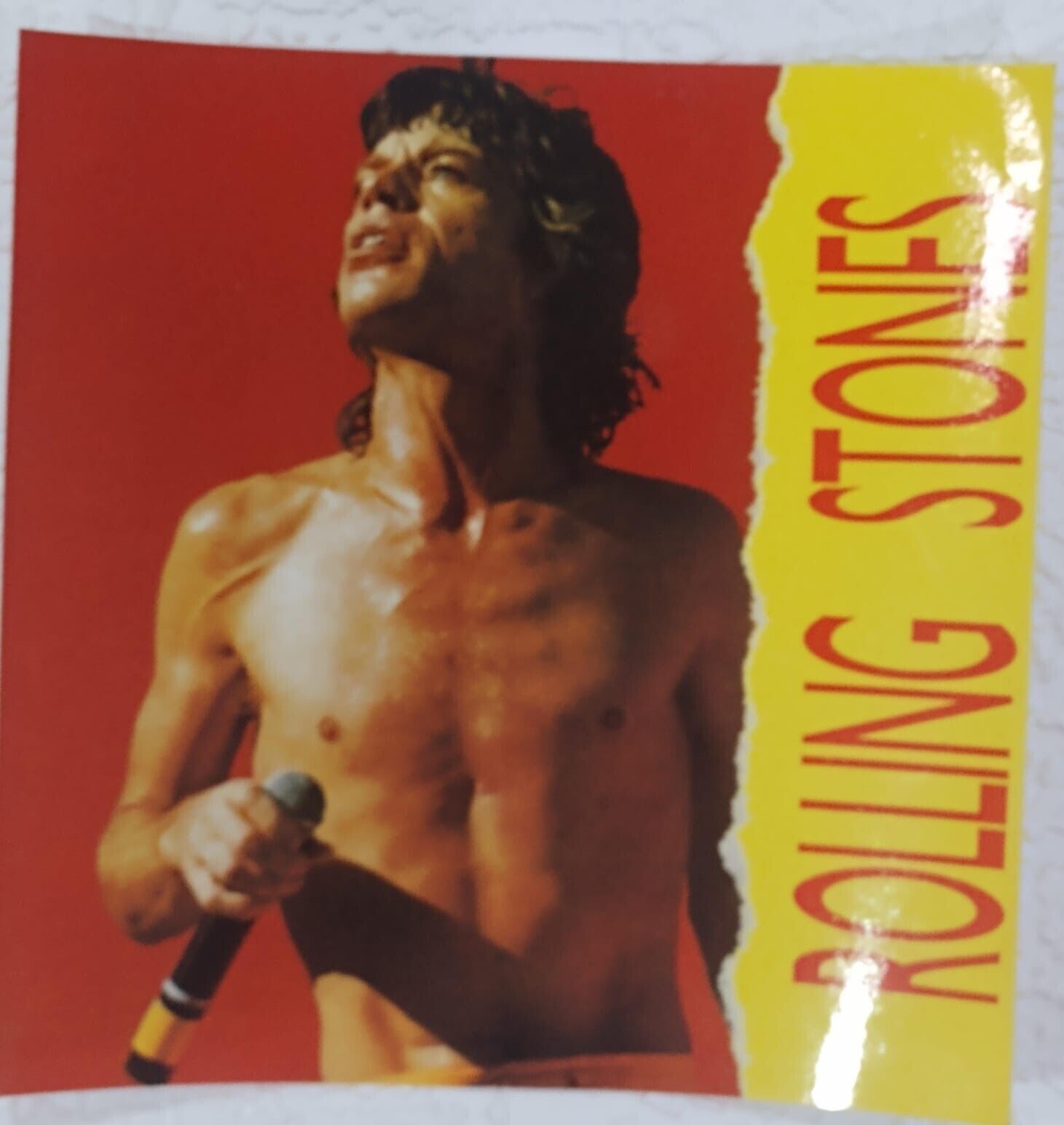 Vintage 1980 Mick Jagger Stickers Original Vintage