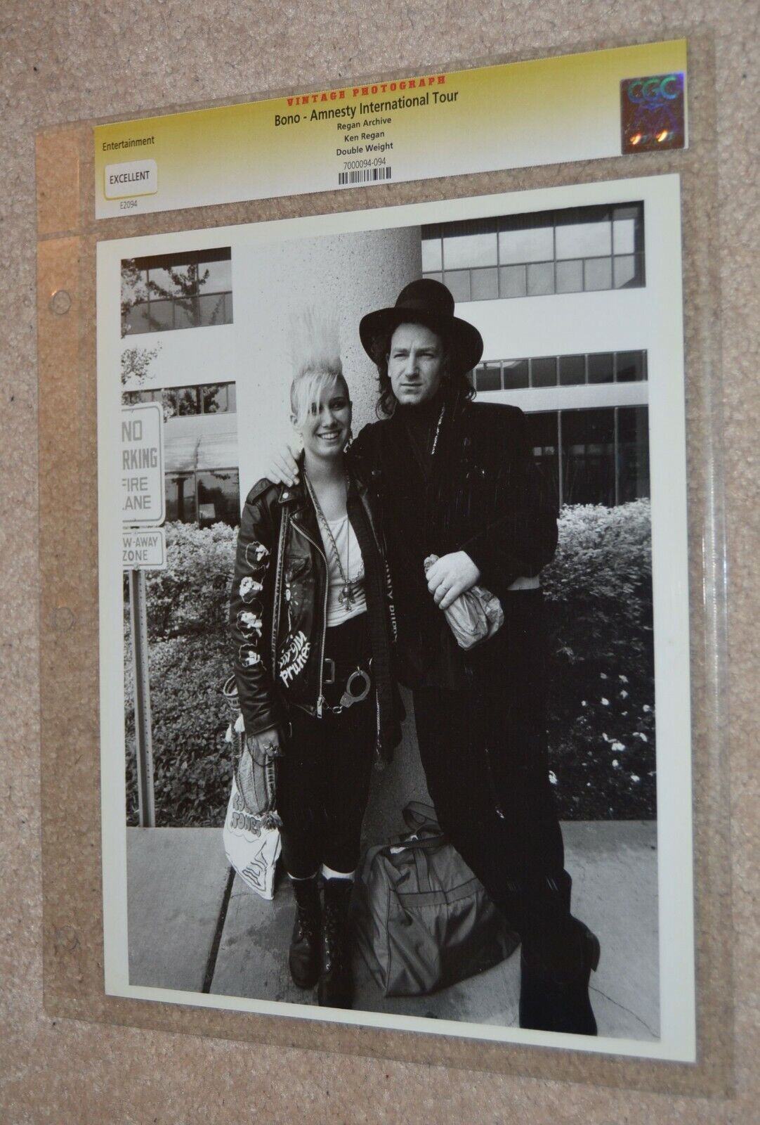 1986 BONO U2  KEN REGAN PHOTOGRAPHER 8X10 VINTAGE