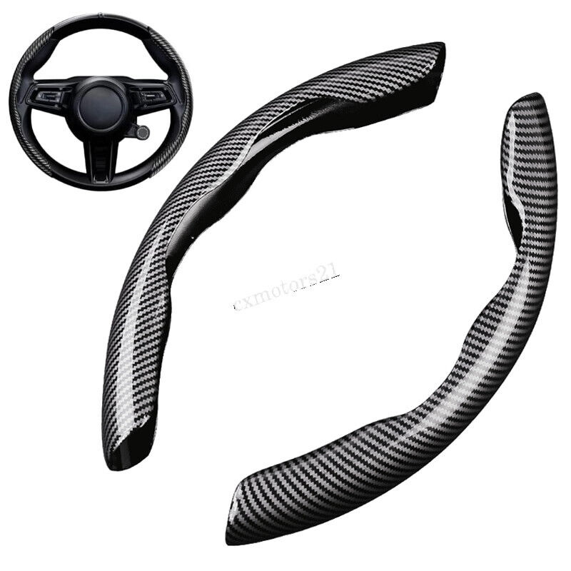 1 Pair Anti Slip Car Steering Wheel Cover Carbon Fiber for Tesla Model 3 S X Y
