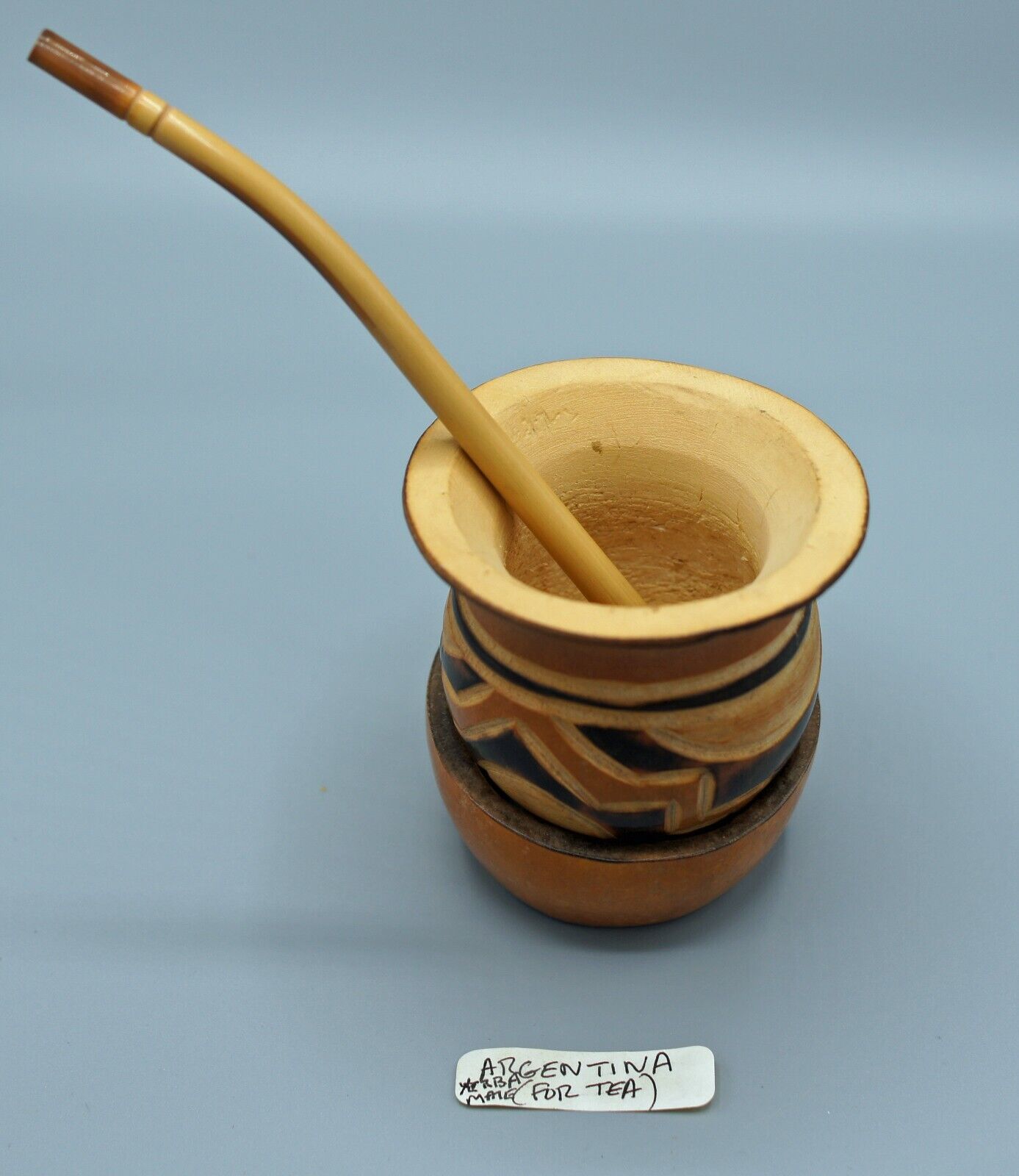 Yerba Mate Cimarrón Mate and Bombilla souvenir of Argentina