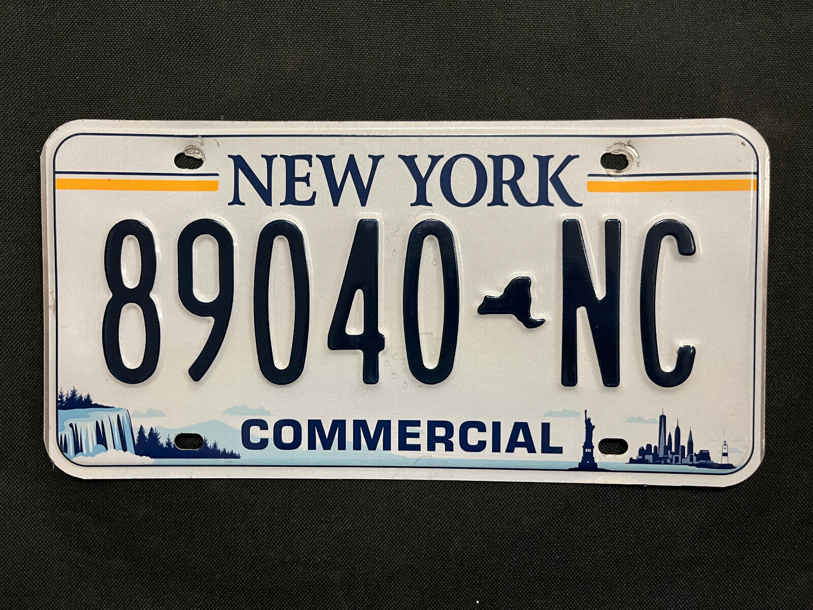 New York License Plate 89040-NC ... NIAGARA FALLS, EXCELSIOR, MAP, LADY LIBERTY