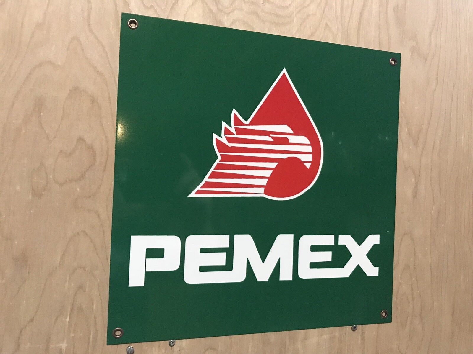 Pemex Mexico Gasoline Oil Gas Metal advertising sign 12 Inches