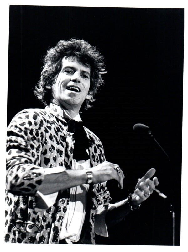 The Rolling Stones Keith Richards Clapping Singing Vintage 6x8 Stamped Photo