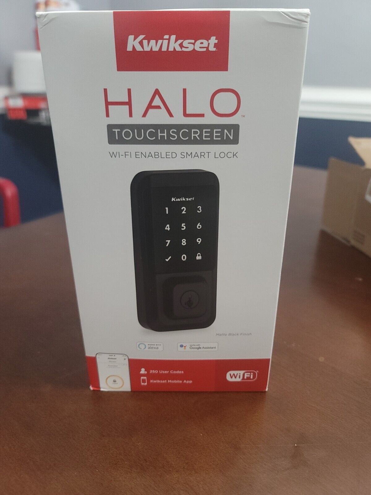 Kwikset Halo Touchscreen Wi-Fi Enabled Smart Lock - Matte Black Finish Brand new