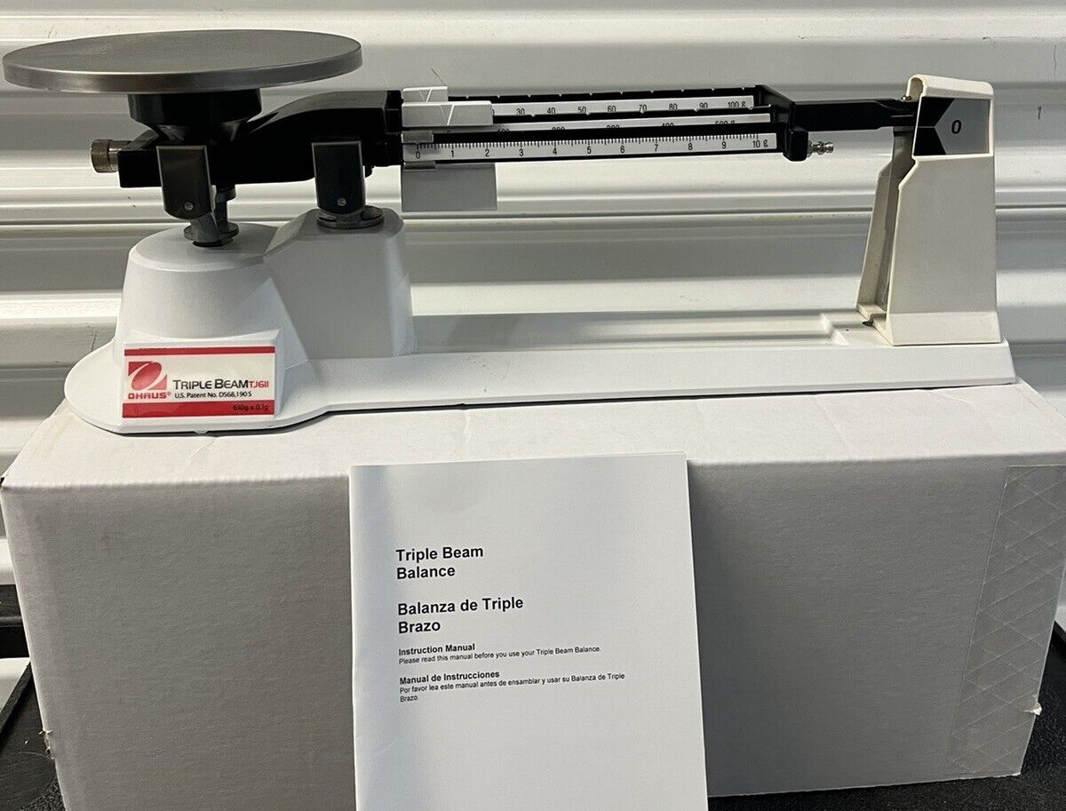 Ohaus Triple Beam TJ611 Mechanical Balance 610g x 0.1g Scale Refurbished !