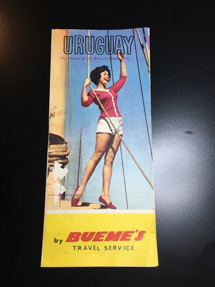 Uruguay Riviera of Western Hemisphere Bueme's Travel Service Brochure 1960s Lady