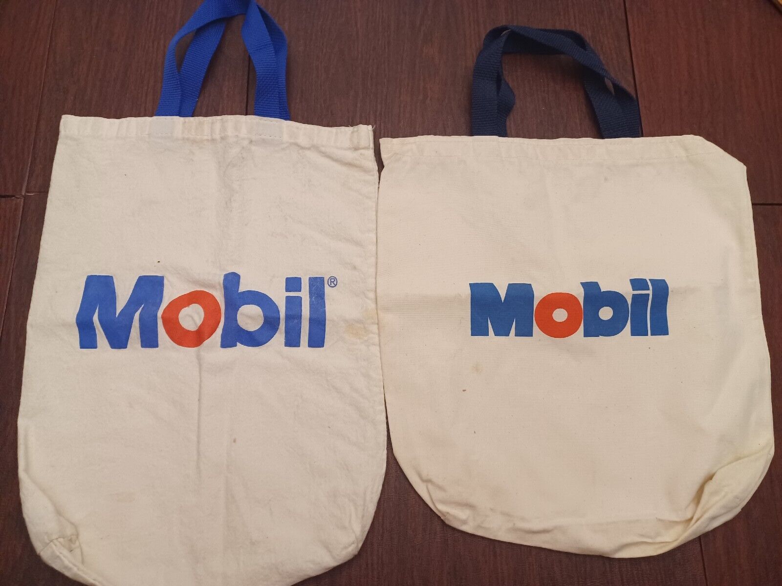 Mobil Oil Vintage Canvas Tote Bags 1970's Gas Station Promotion Free Shipping