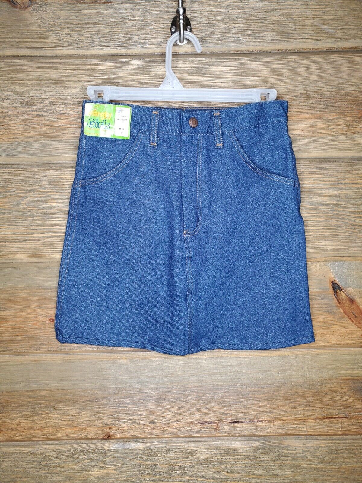 Wrangler DEADSTOCK NOS Made in USA Girls 12 Denim Jean Vintage Skirt Cotton