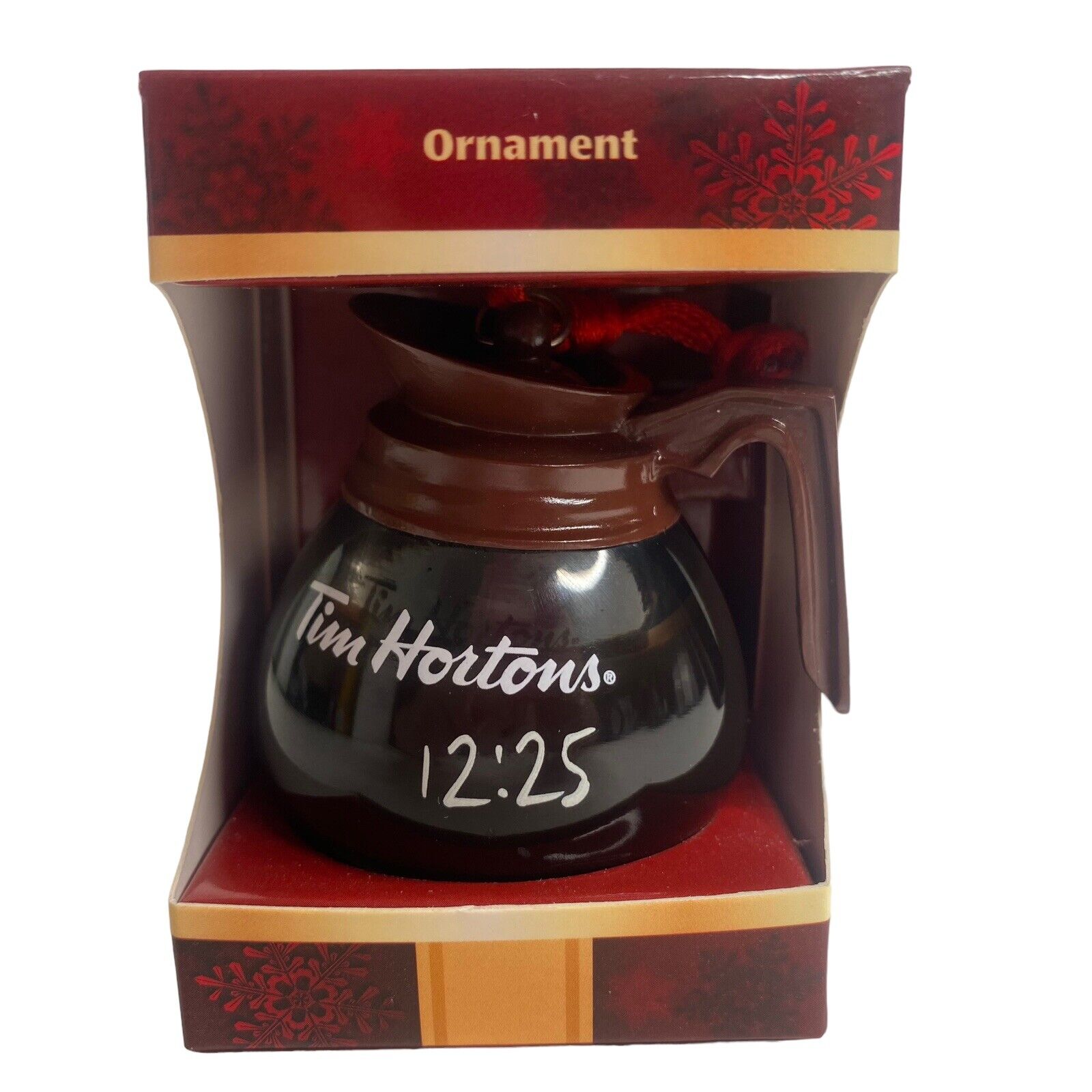 Tim Hortons Coffee Pot Ornament 2009 Christmas Carafe The First Design Issued