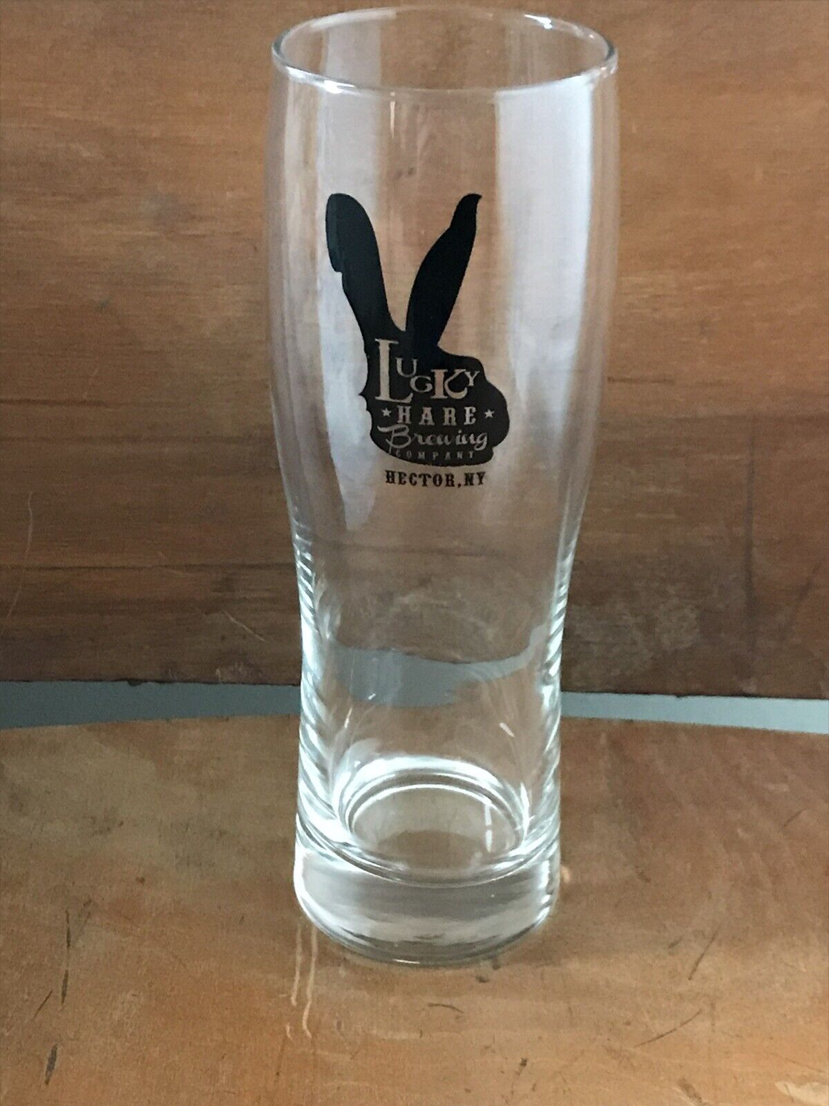 Lucky Hare Brewing Company Hector NY Large Hefeweizen Glass 8 1/2” Tall