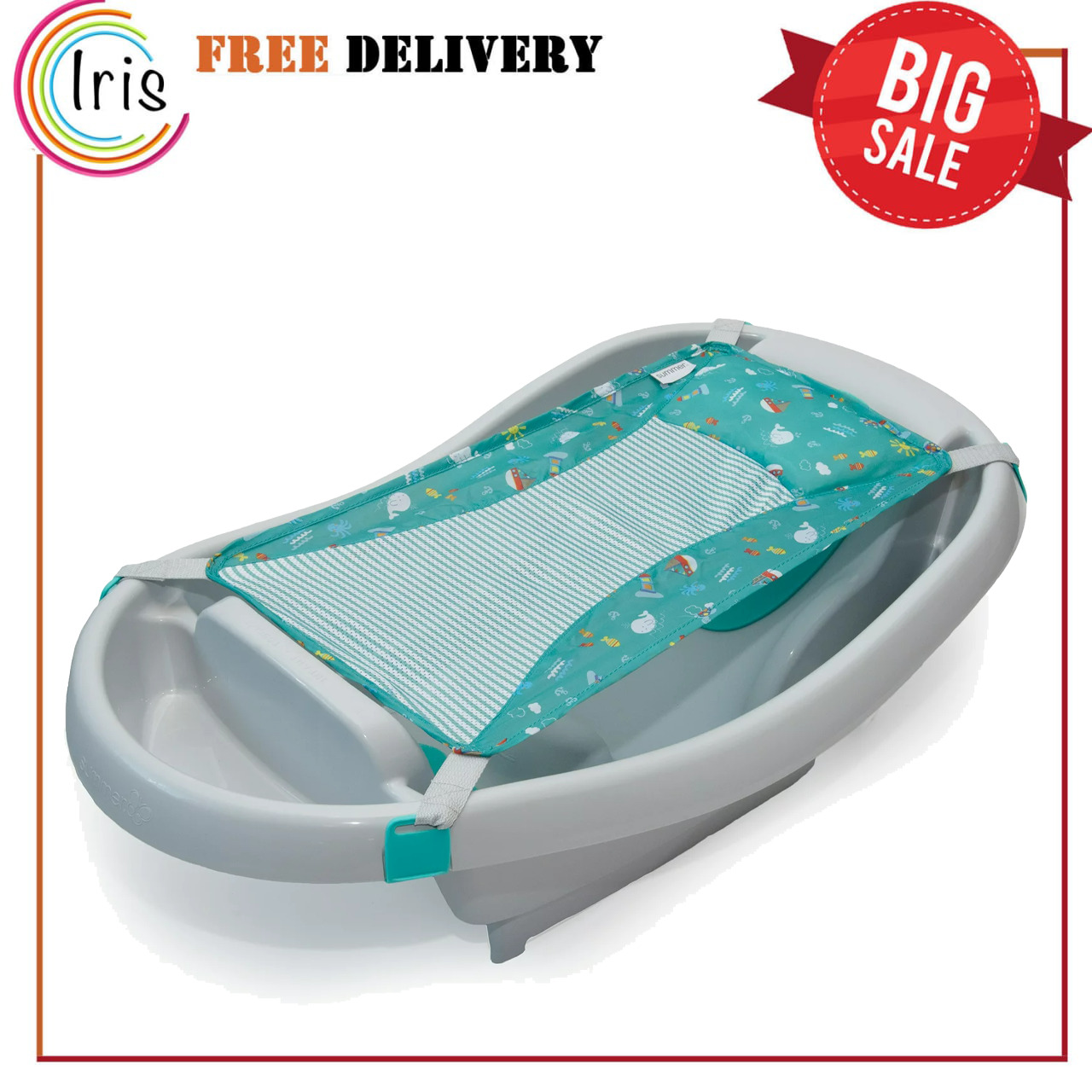 Newborn Baby Bath Seat Tub Infant Toddler Comfy Clean w/ Padded Recline Backrest