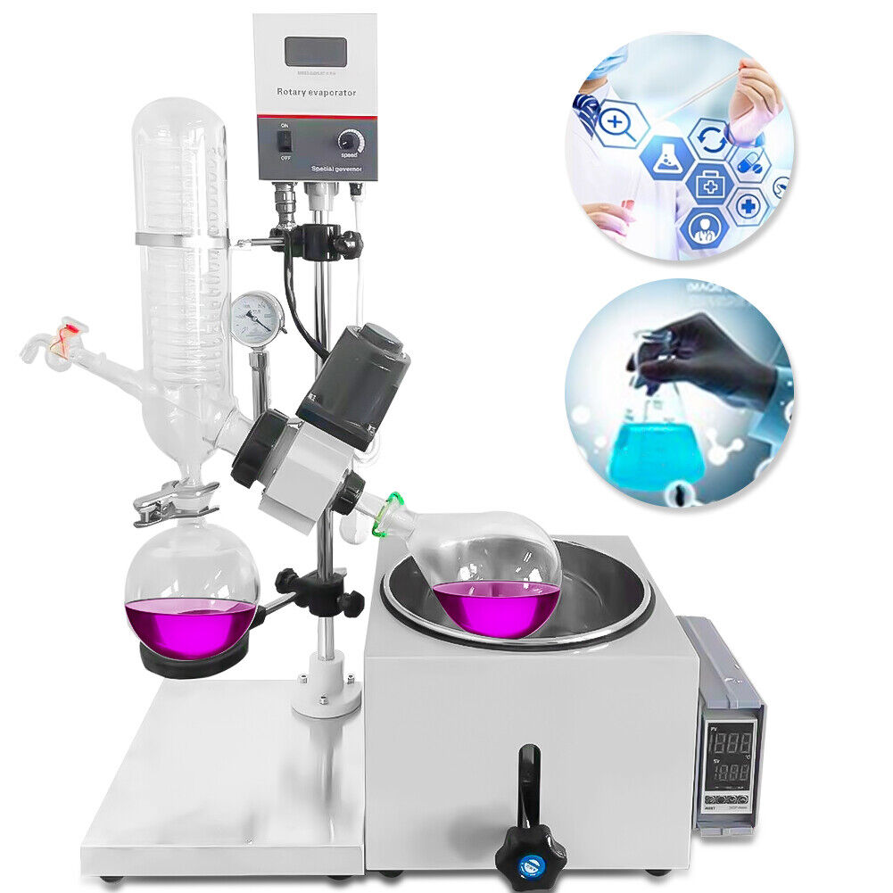 2L Lab Rotary Evaporator 110V Manual Lifting Rotary Evaporator Professional 40W