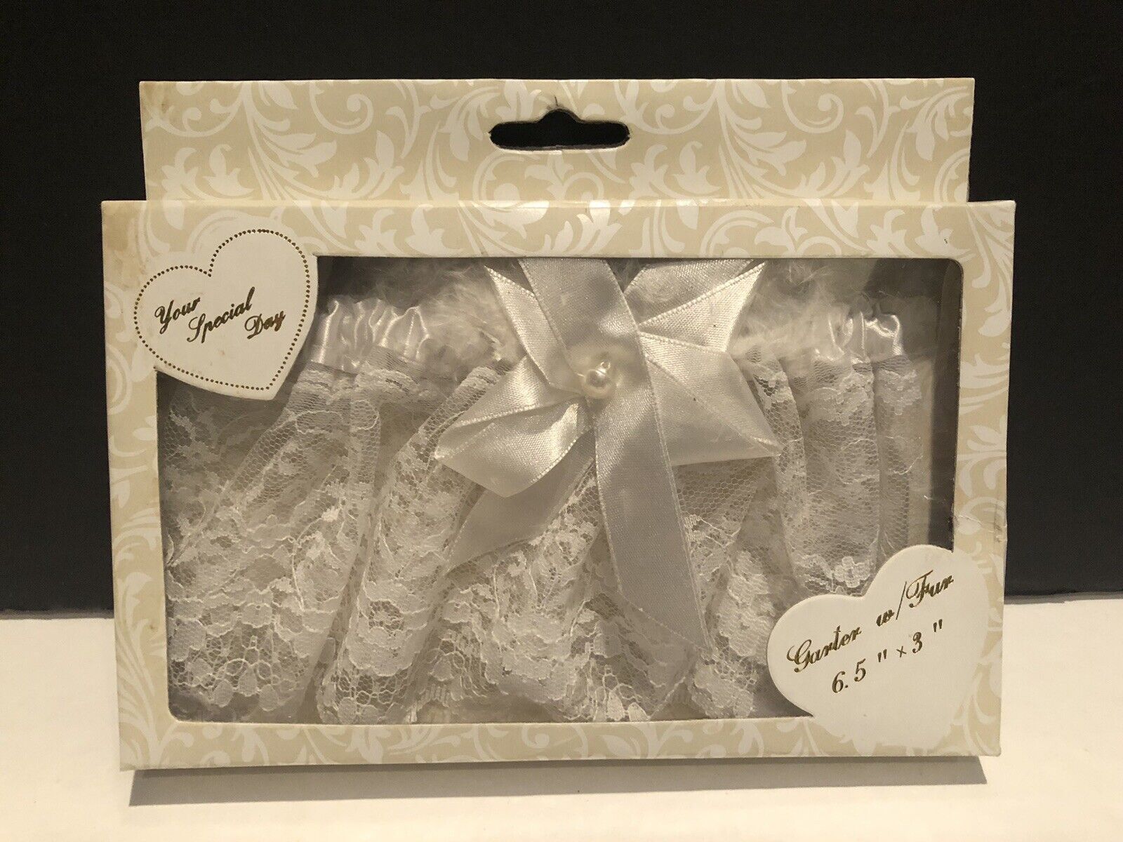 Wedding Bridal Legs Garter Toss Keepsake Ribbon Lace Belt White 6.5